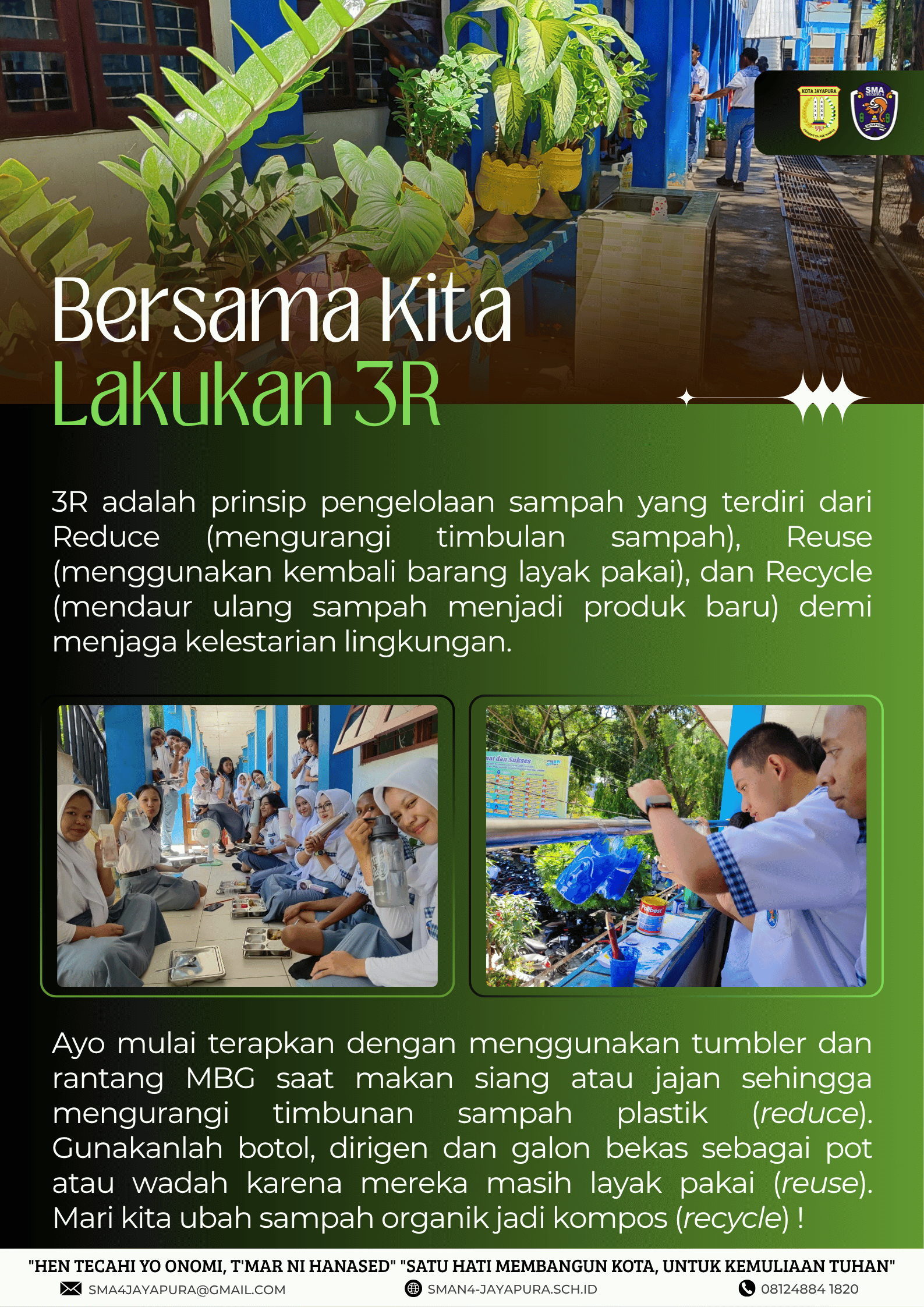 Cokelat dan Krem Minimalis Jasa Pengelolaan Sampah dan Daur Ulang Poster (1)